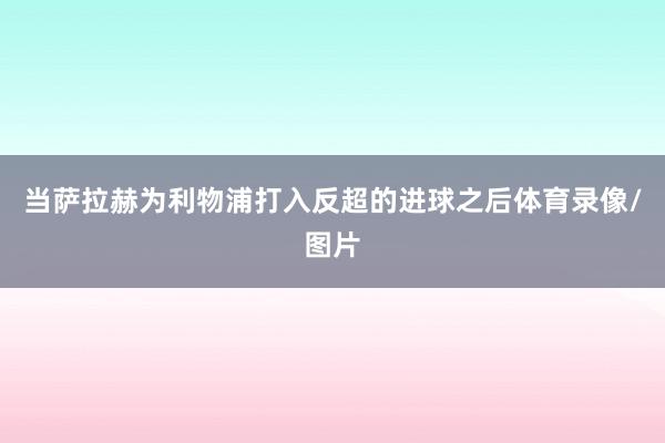 当萨拉赫为利物浦打入反超的进球之后体育录像/图片