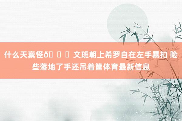 什么天禀怪🙄文班朝上希罗自在左手暴扣 险些落地了手还吊着筐体育最新信息