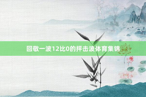 回敬一波12比0的抨击波体育集锦