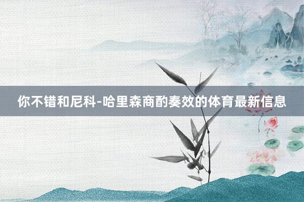 你不错和尼科-哈里森商酌奏效的体育最新信息