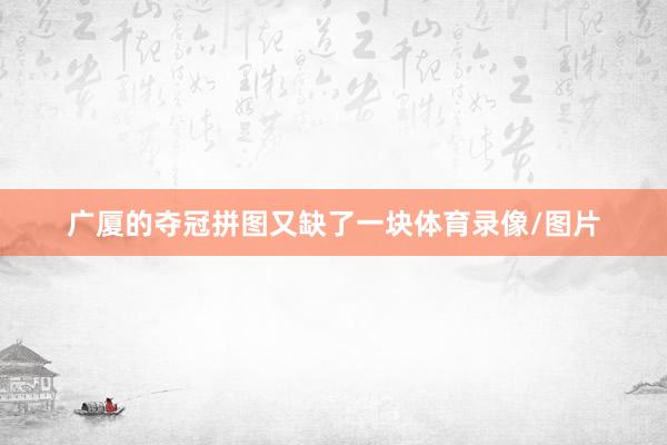 广厦的夺冠拼图又缺了一块体育录像/图片