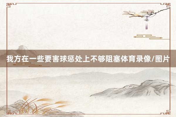 我方在一些要害球惩处上不够阻塞体育录像/图片