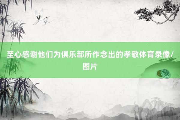 至心感谢他们为俱乐部所作念出的孝敬体育录像/图片
