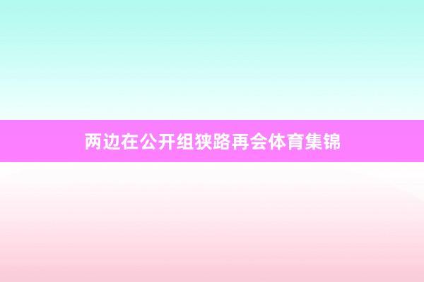 两边在公开组狭路再会体育集锦