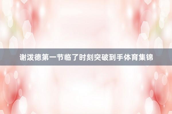 谢泼德第一节临了时刻突破到手体育集锦
