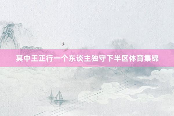 其中王正行一个东谈主独守下半区体育集锦
