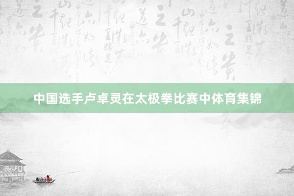 中国选手卢卓灵在太极拳比赛中体育集锦