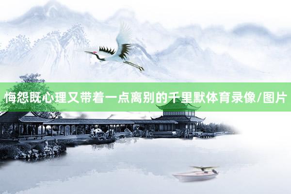 悔怨既心理又带着一点离别的千里默体育录像/图片
