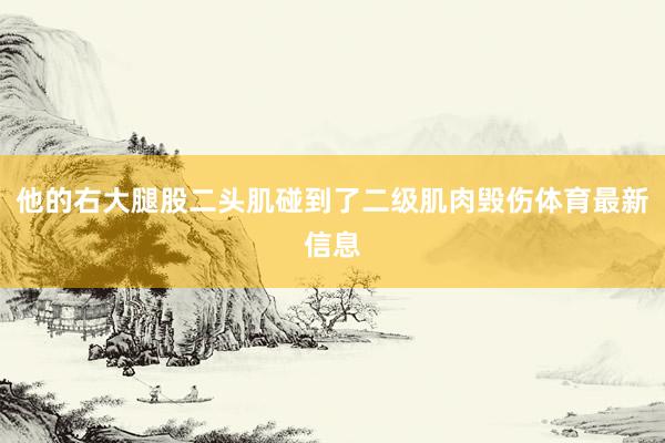 他的右大腿股二头肌碰到了二级肌肉毁伤体育最新信息