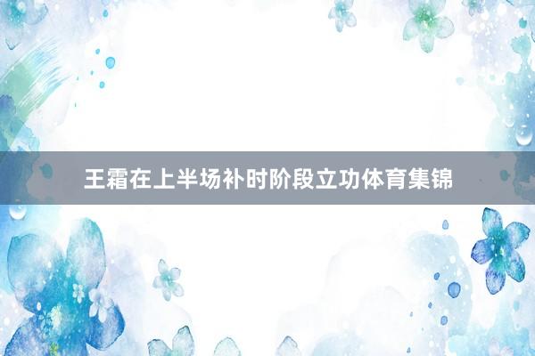 王霜在上半场补时阶段立功体育集锦