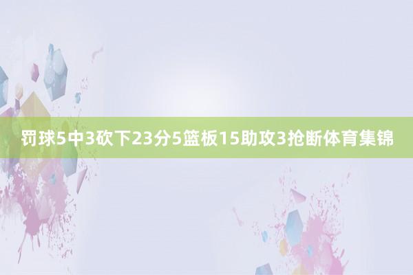 罚球5中3砍下23分5篮板15助攻3抢断体育集锦