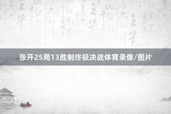 张开25局13胜制终极决战体育录像/图片