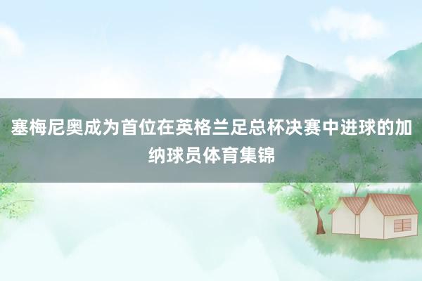塞梅尼奥成为首位在英格兰足总杯决赛中进球的加纳球员体育集锦
