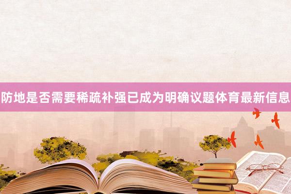 防地是否需要稀疏补强已成为明确议题体育最新信息